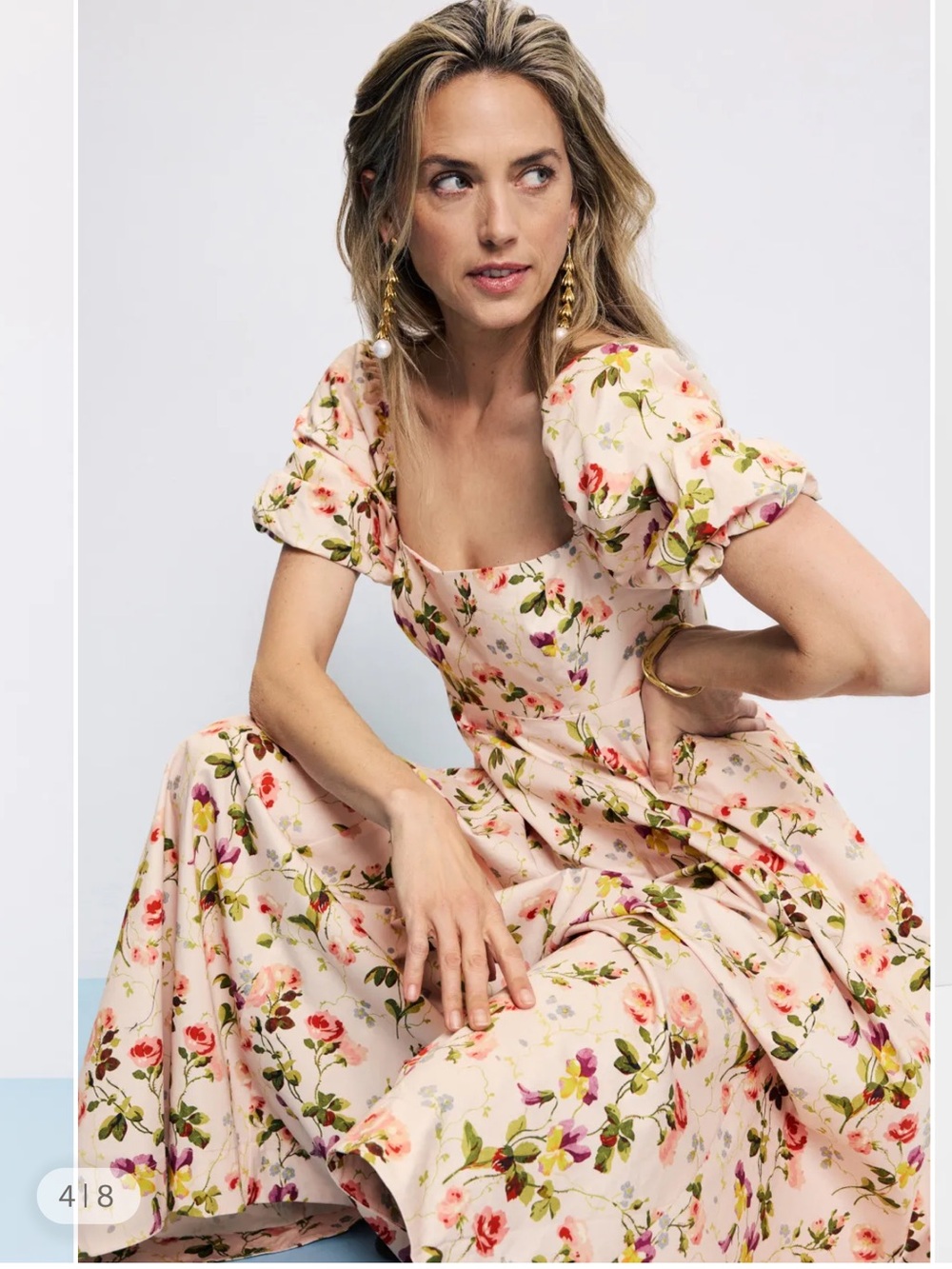 Hill House Pink Floral Matilda Nap Dress Midi Large - Picture 8 of 11